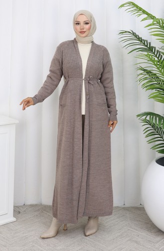 Cardigan Long En Tricot 0033-04 Vison 0033-04