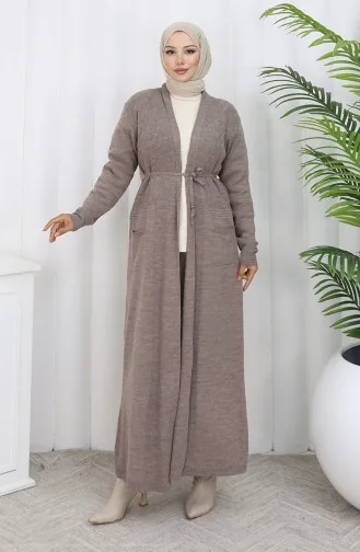 Lange Strickjacke 0033-04 Nerz 0033-04