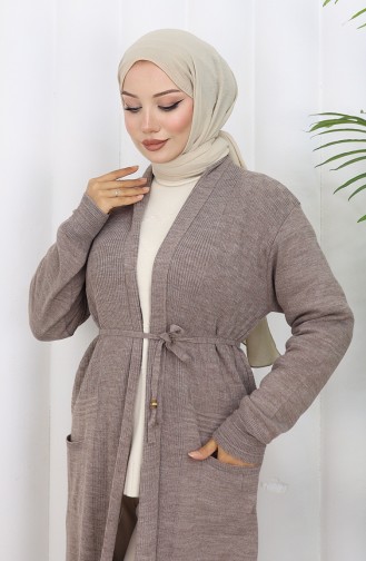Cardigan Long En Tricot 0033-04 Vison 0033-04