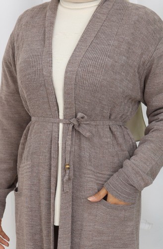 Cardigan Long En Tricot 0033-04 Vison 0033-04