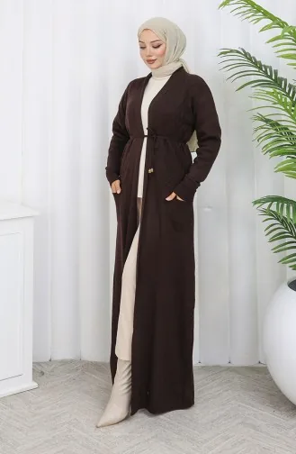 Strickjacke Lang 0033-05 Braun 0033-05