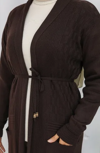 Strickjacke Lang 0033-05 Braun 0033-05