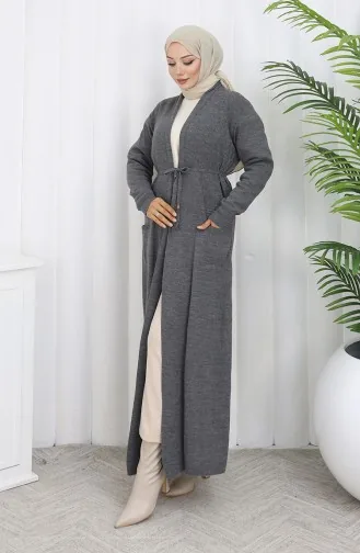 Strickjacke Lang 0033-06 Anthrazit 0033-06