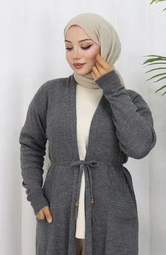 Strickjacke Lang 0033-06 Anthrazit 0033-06