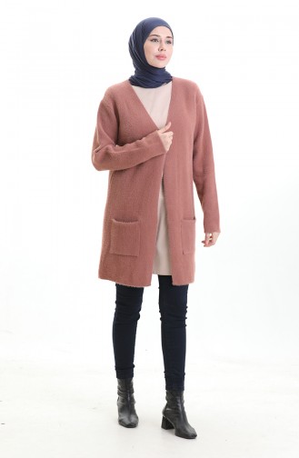 Knitwear Pocket Cardigan 0412-06 Dusty Rose 0412-06