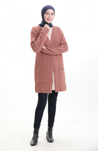 Knitwear Pocket Cardigan 0412-06 Dusty Rose 0412-06