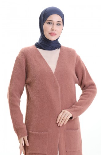 Knitwear Pocket Cardigan 0412-06 Dusty Rose 0412-06