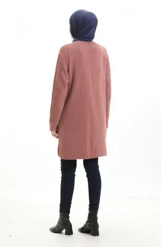 Cardigan à Poche En Tricot 0412-06 Rose Poudré 0412-06