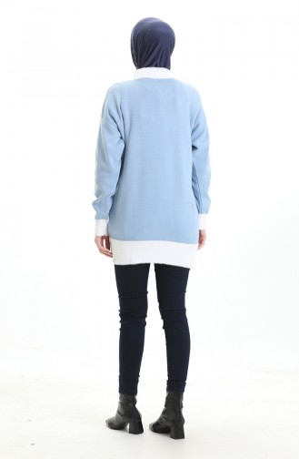 Knitted Beaded Detailed Tunic 3002-03 Baby Blue 3002-03