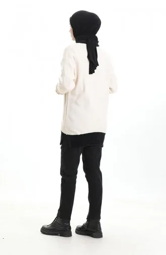 تونيك محبوك ومُطرز بالخرز 3002-04 بيج 3002-04