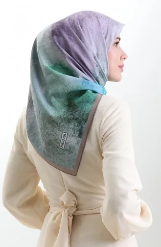 Karaca Patroon Sjaal Van Natuurlijke Vezels 82018-03 Minkblauw 82018-03