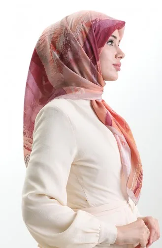 Écharpe En Fibres Naturelles à Motifs Karaca 82019-11 Poudre De Saumon 82019-11