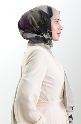 Karaca Natural Fiber Shawl 82005-01 Beige Green 82005-01