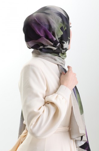 Karaca Natural Fiber Shawl 82005-01 Beige Green 82005-01