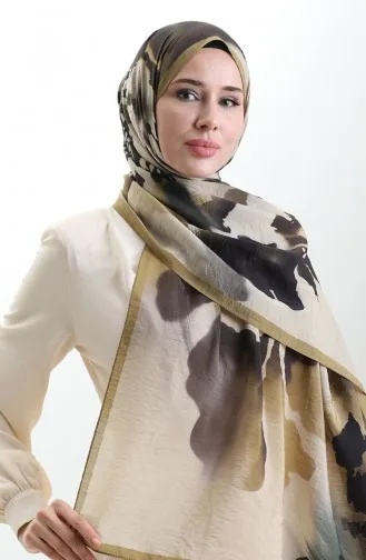 Karaca Natural Fiber Shawl 82005-09 Mustard Cream 82005-09