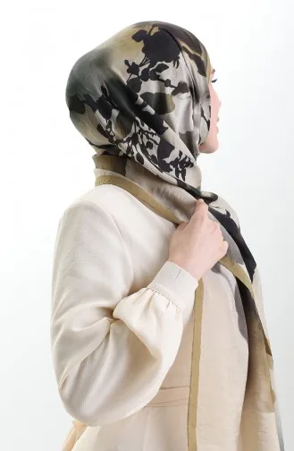 Karaca Natural Fiber Shawl 82005-09 Mustard Cream 82005-09