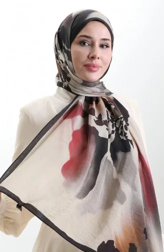 شال كاراكا من الألياف الطبيعية 82005-13 بني أحمر قرمزي 82005-13