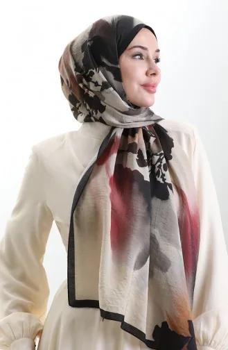 شال كاراكا من الألياف الطبيعية 82005-13 بني أحمر قرمزي 82005-13