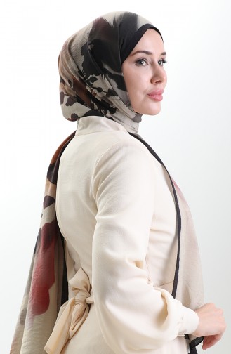 شال كاراكا من الألياف الطبيعية 82005-13 بني أحمر قرمزي 82005-13
