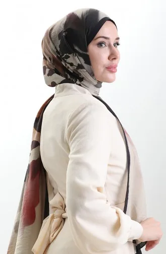 شال كاراكا من الألياف الطبيعية 82005-13 بني أحمر قرمزي 82005-13