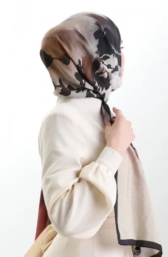 شال كاراكا من الألياف الطبيعية 82005-13 بني أحمر قرمزي 82005-13