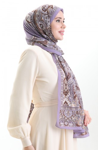 Châle En Coton Karaca 82007-02 Lilas Brun 82007-02
