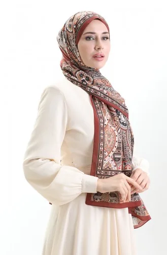 Karaca Cotton Shawl 82007-05 Brown Black 82007-05