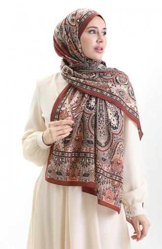 Karaca Cotton Shawl 82007-05 Brown Black 82007-05