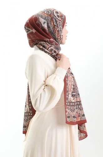 Karaca Cotton Shawl 82007-05 Brown Black 82007-05