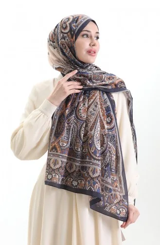 Karaca Cotton Shawl 82007-06 Navy Blue 82007-06