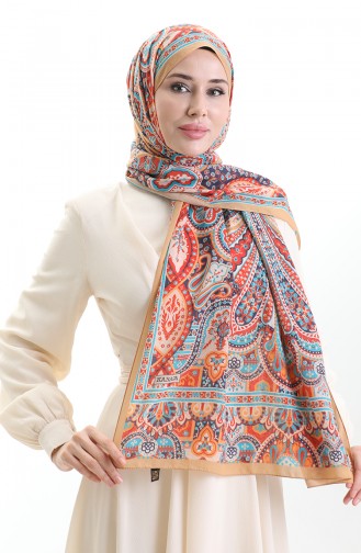 Karaca Cotton Shawl 82007-10 Gold Black 82007-10