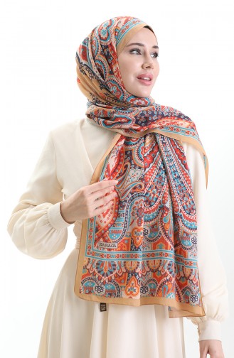 Karaca Cotton Shawl 82007-10 Gold Black 82007-10