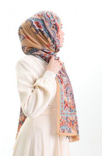 Karaca Cotton Shawl 82007-10 Gold Black 82007-10