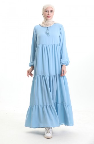 Tiered Collar Layered Dress 4107-16 Baby Blue 4107-16