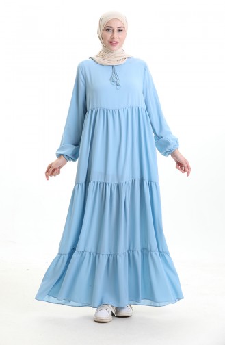 Tiered Collar Layered Dress 4107-16 Baby Blue 4107-16
