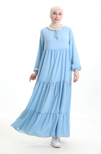 Tiered Collar Layered Dress 4107-16 Baby Blue 4107-16