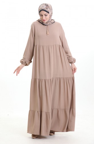 Tiered Collar Layered Dress 4107-17 Mink 4107-17