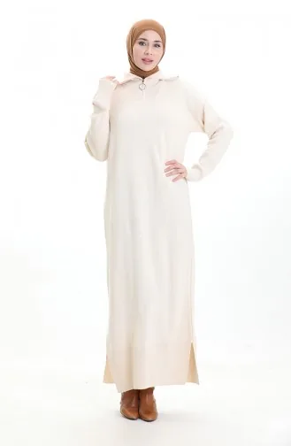 Knitted Turtleneck Dress 0511-07 Cream 0511-07