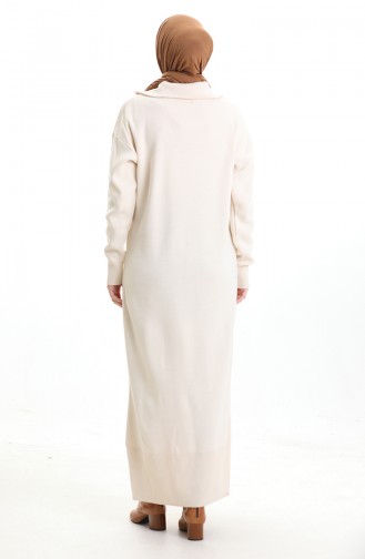 Knitted Turtleneck Dress 0511-07 Cream 0511-07