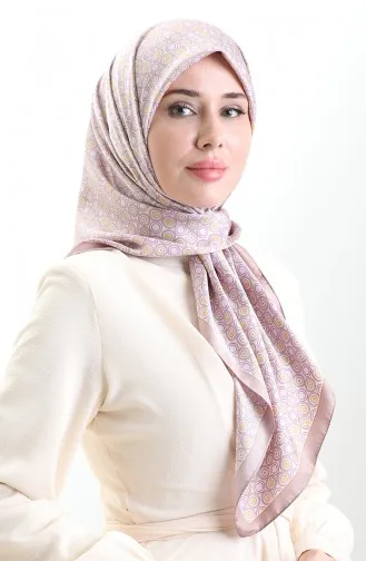 Karaca Geometrisch Gestreepte Rayonsjaal 82020-05 Mink Lilac 82020-05