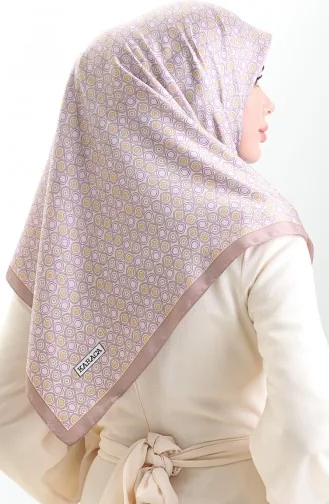 Karaca Geometrisch Gestreepte Rayonsjaal 82020-05 Mink Lilac 82020-05