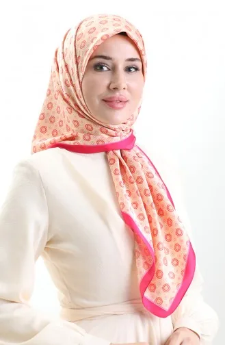 Karaca Geometrik Desenli Reyon Eşarp 82020-07 Pembe Krem