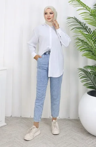 Pantalon Jean Boyfriend Lavé 3006-01 Bleu Jean 3006-01