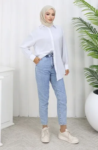 Pantalon Jean Boyfriend Lavé 3006-01 Bleu Jean 3006-01