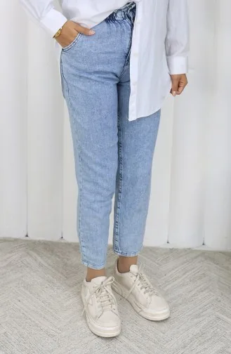 Pantalon Jean Boyfriend Lavé 3006-01 Bleu Jean 3006-01