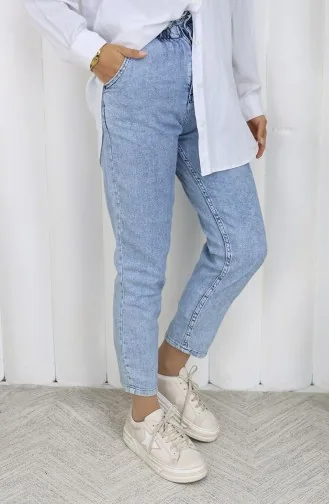 Pantalon Jean Boyfriend Lavé 3006-01 Bleu Jean 3006-01
