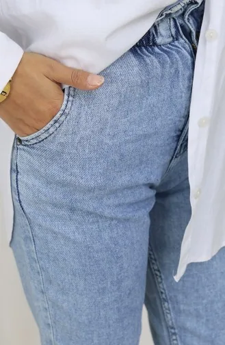 Pantalon Jean Boyfriend Lavé 3006-01 Bleu Jean 3006-01