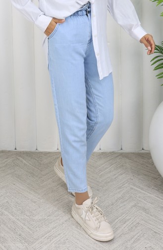 Pantalon Jean Boyfriend Lavé 3006-02 Bleu Glace 3006-02