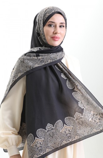 Karaca Cotton Shawl 82004-02 Black And White 82004-02