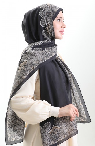 Karaca Cotton Shawl 82004-02 Black And White 82004-02
